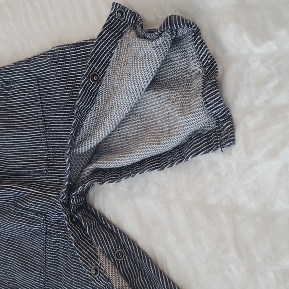 Seed Heritage Blue and White Striped Overalls - Picture 6 of 8